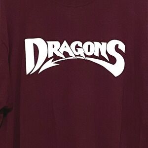 Dragons Mens T-Shirt XL Maroon #44 Sports Jersey Style Fall Color